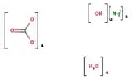 Magnesium carbonate hydroxide tetrahydrate, White powder, MgO approx.40-43.5%