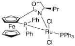 (+)-Dichloro[(4R)-4-(i-propyl)-2-{(R)-2-(diphenylphosphino)ferrocenyl}oxazoline](triphenyl­phosphi…
