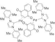 1,3-Bis(2,4,6-tri­methylphenyl)imidazol-2-ylidene(1,4-naphtho­quinone)palladium(0) dimer, 96%