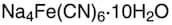 Sodium hexacyanoferrate(II) decahydrate