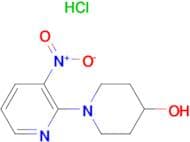 1-[3-Nitropyridin-2-yl]piperidine-4-olhydrochloride