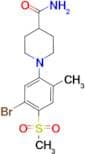 1-[(5-Bromo-2-methyl-4-methylsulfonyl)phenyl]piperidine-4-carboxamide