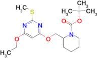 2-(6-Ethoxy-2-methylsulfanyl-pyrimidin-4-yloxymethyl)-piperidine-1-carboxylic acid tert-butyl ester