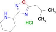 2-[5-(2-Methylpropyl)-1,2,4-oxadiazol-3-yl]piperidine hydrochloride
