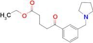 Ethyl 5-oxo-5-[3-(pyrrolidinomethyl)phenyl]valerate