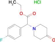 (R)-ETHYL (4-FLUOROPHENYL)-(4-OXO-1-PIPERIDINYL)ACETATE HCL