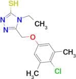 5-[(4-chloro-3,5-dimethylphenoxy)methyl]-4-ethyl-4H-1,2,4-triazole-3-thiol