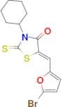 (5Z)-5-[(5-bromo-2-furyl)methylene]-3-cyclohexyl-2-thioxo-1,3-thiazolidin-4-one