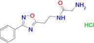 2-amino-N-(2-(3-phenyl-1,2,4-oxadiazol-5-yl)ethyl)acetamide hydrochloride