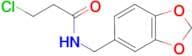 N-(1,3-benzodioxol-5-ylmethyl)-3-chloropropanamide