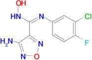 (E)-4-Amino-N'-(3-chloro-4-fluorophenyl)-N-hydroxy-1,2,5-oxadiazole-3-carboximidamide