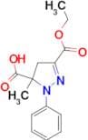 3-(ethoxycarbonyl)-5-methyl-1-phenyl-4,5-dihydro-1H-pyrazole-5-carboxylic acid