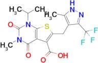 1-Isopropyl-3-methyl-6-((5-methyl-3-(trifluoromethyl)-1H-pyrazol-4-yl)methyl)-2,4-dioxo-1,2,3,4-te…
