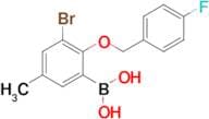 3-Bromo-2-(4'-fluorobenzyloxy)-5-methylphenylboronic acid