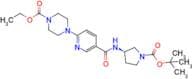 Ethyl 4-[5-[[(3R)-1-tert-Butoxycarbonylpyrrolidin-3-yl]carbamoyl]-2-pyridyl]piperazine-1-carboxyla…