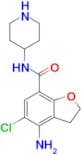 4-Amino-5-chloro-N-(piperidin-4-yl)-2,3-dihydrobenzofuran-7-carboxamide