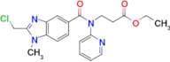 Ethyl 3-(2-(chloromethyl)-1-methyl-N-(pyridin-2-yl)-1H-benzo[d]imidazole-5-carboxamido)propanoate