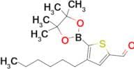 4-Hexyl-5-(4,4,5,5-tetramethyl-1,3,2-dioxaborolan-2-yl)thiophene-2-carbaldehyde
