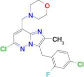 4-((6-Chloro-3-(4-chloro-2-fluorobenzyl)-2-methylimidazo[1,2-b]pyridazin-8-yl)methyl)morpholine