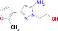 2-(5-Amino-3-(2-methylfuran-3-yl)-1H-pyrazol-1-yl)ethan-1-ol