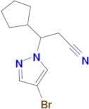 3-(4-Bromo-1H-pyrazol-1-yl)-3-cyclopentylpropanenitrile