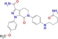 6-(4-((5-Amino-5-oxopentyl)amino)phenyl)-1-(4-methoxyphenyl)-7-oxo-4,5,6,7-tetrahydro-1H-pyrazolo[…