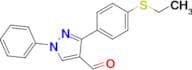 3-(4-(Ethylthio)phenyl)-1-phenyl-1H-pyrazole-4-carbaldehyde