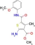 2-Amino-5-(2-methoxyphenylcarbamoyl)-4-methyl-thiophene-3-carboxylic acid methyl ester