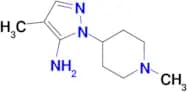 4-Methyl-2-(1-methyl-piperidin-4-yl)-2H-pyrazol-3-ylamine