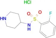 2-Fluoro-N-(piperidin-4-yl)benzenesulfonamide hydrochloride