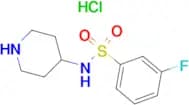 3-Fluoro-N-(piperidin-4-yl)benzenesulfonamide hydrochloride
