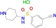 3-Cyano-N-piperidin-4-yl-benzenesulfonamide hydrochloride