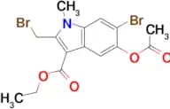Ethyl 5-acetoxy-6-bromo-2-(bromomethyl)-1-methyl-1H-indole-3-carboxylate