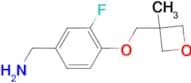 3-Fluoro-4-[(3-methyloxetan-3-yl)methoxy]phenyl-methanamine