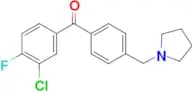 3-chloro-4-fluoro-4'-pyrrolidinomethyl benzophenone