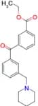 3-carboethoxy-3'-piperidinomethyl benzophenone