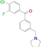 4-chloro-3-fluoro-3'-pyrrolidinomethyl benzophenone