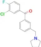 3-chloro-4-fluoro-3'-pyrrolidinomethyl benzophenone