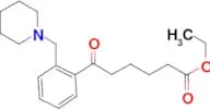 Ethyl 6-oxo-6-[2-(piperidinomethyl)phenyl]hexanoate