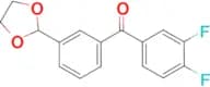 3,4-difluoro-3'-(1,3-dioxolan-2-yl)benzophenone