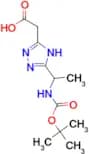 (5-{1-[(tert-butoxycarbonyl)amino]ethyl}-4H-1,2,4-triazol-3-yl)acetic acid