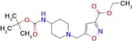Ethyl 5-(4-tert-butoxycarbonylaminopiperidin-1-ylmethyl)isoxazole-3-carboxylate