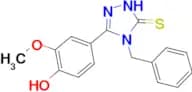 3-(4-Hydroxy-3-methoxyphenyl)-4-benzyl-1,2,4-triazoline-5-thione, 95%