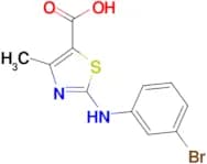 2-((3-Bromophenyl)amino)-4-methyl-1,3-thiazole-5-carboxylic acid, 95%