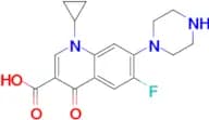 1-cyclopropyl-6-fluoro-4-oxo-7-piperazin-1-yl-1,4-dihydroquinoline-3-carboxylic acid