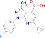 6-cyclopropyl-1-(4-fluorophenyl)-3-methyl-1H-pyrazolo[3,4-b]pyridine-4-carboxylic acid