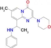 7-Methyl-2-morpholino-9-(1-(phenylamino)ethyl)-4H-pyrido[1,2-a]pyrimidin-4-one