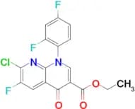 Ethyl 7-chloro-1-(2,4-difluorophenyl)-6-fluoro-4-oxo-1,4-dihydro-1,8-naphthyridine-3-carboxylate