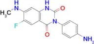 3-(4-AMINOPHENYL)-6-FLUORO-7-(METHYLAMINO)QUINAZOLINE-2,4(1H,3H)-DIONE