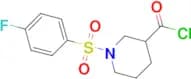 1-((4-fluorophenyl)sulfonyl)piperidine-3-carbonyl chloride
